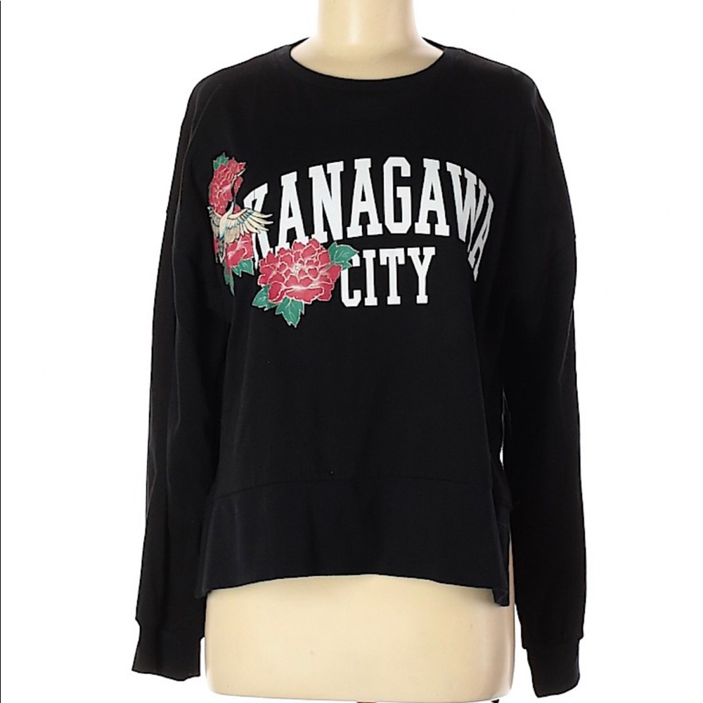 Zara Kanagawa City Pullover Sweatshirt